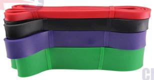 Набор фитнес резинок (фитнес петли) Resistance bands fitness sport (4 штуки)