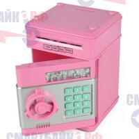 Копилка Сейф NUMBER BANK (розовый)