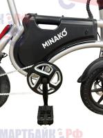 Электровелосипед Minako Smart, серый, с ёмкостью аккумулятора 8AH