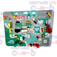 Конструктор деревянный "Городок" для детей, 120 деталей + деревянный сортер 24*23*15см