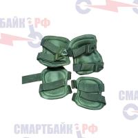 Комплект тактические наколенники и налокотники, военная защита, армейские наколенники, для страйкбола, зеленого цвета