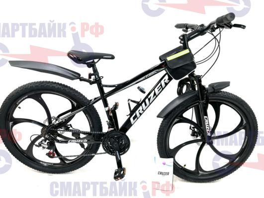 Горный, Городской Велосипед Cruzer HX-888 черный / 24 скорости / литые диски / дисковые тормоза / передняя амортизация