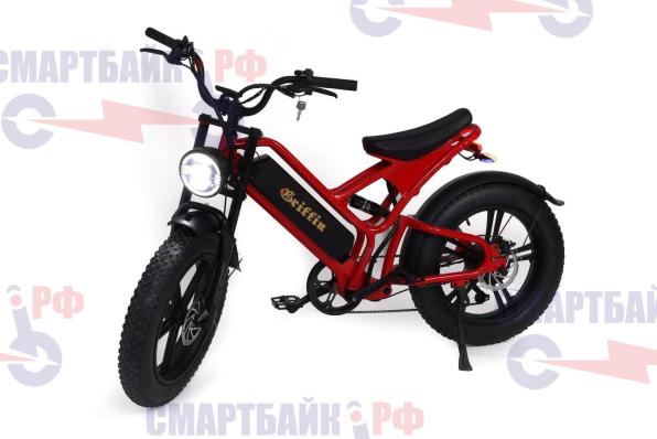 Электровелосипед гибрид GRIFFIN фетбайк модель F1 Red 1000W 48В 16000 mAh колеса 20" дюймов широкие