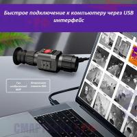 Электронно-оптический прицел Hti с тепловизором для охоты, военно-тактический 25 мм линза