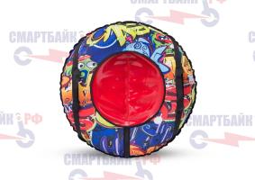 Ватрушка Тюбинг 93см ткань водоотталкивающая - ОКСФОРД GRAFFITI с подсветкой LED, С камерой в комплекте