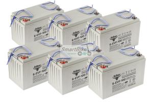 Комплект тяговых аккумуляторов RuTrike 6-EVF-100 (72V100A/H C3)