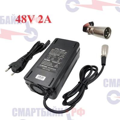Зарядное устройство 48v 2A с разъемом XLR-18мм для электровелосипеда колхозник Huachi, Minako