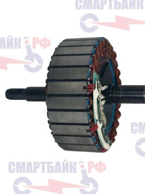 Обмотка статора мотор-колеса Kugoo Kirin C1/ C1 PLUS с осью 170 мм и посадочными местами для подшипников 17 и 15 мм