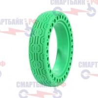 Покрышка плоская 8 1/2*2 литая зеленая для электросамоката серии M365