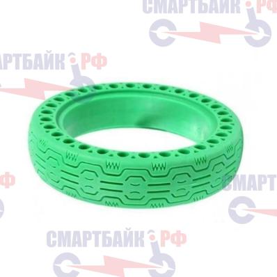Покрышка плоская 8 1/2*2 литая зеленая для электросамоката серии M365