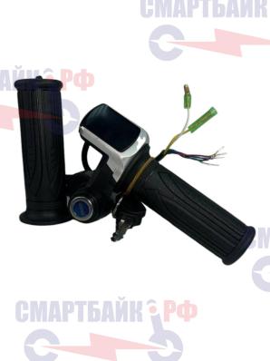 Ручка газа с индикатором и ключом 24v с грипсой в комплекте, длина провода 140 см