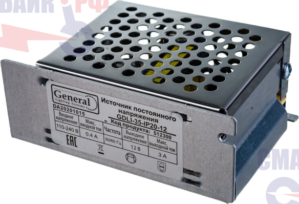 Драйвер для светодиодной ленты 35Вт 12В IP20 GDLI-35-IP20-12 512300