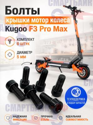 Болты крышки мотор колеса Kugoo F3 Pro Max, комплект 6шт.