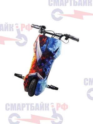 Голова дрифт карта в сборе с мотор-колесом, ручкой газа и акб, цвет огонь и вода
