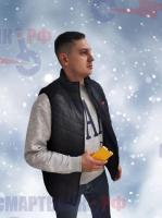 Теплая телогрейка безрукавка Coockoo - зимний жилет с подогревом от внешнего аккумулятора, размер S