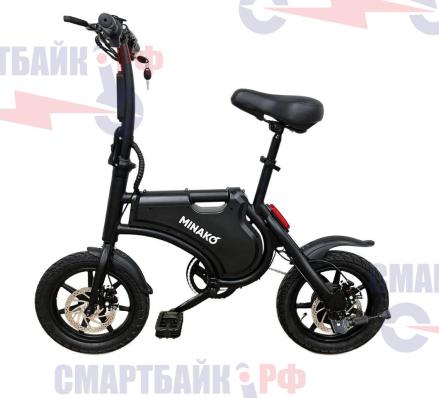 Электровелосипед Minako Smart, черный, емкость аккумулятора 8AH