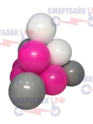 Комплект шариков Розовый свет в тени (50шт: розовый, серый, бел) для сухого бассейна